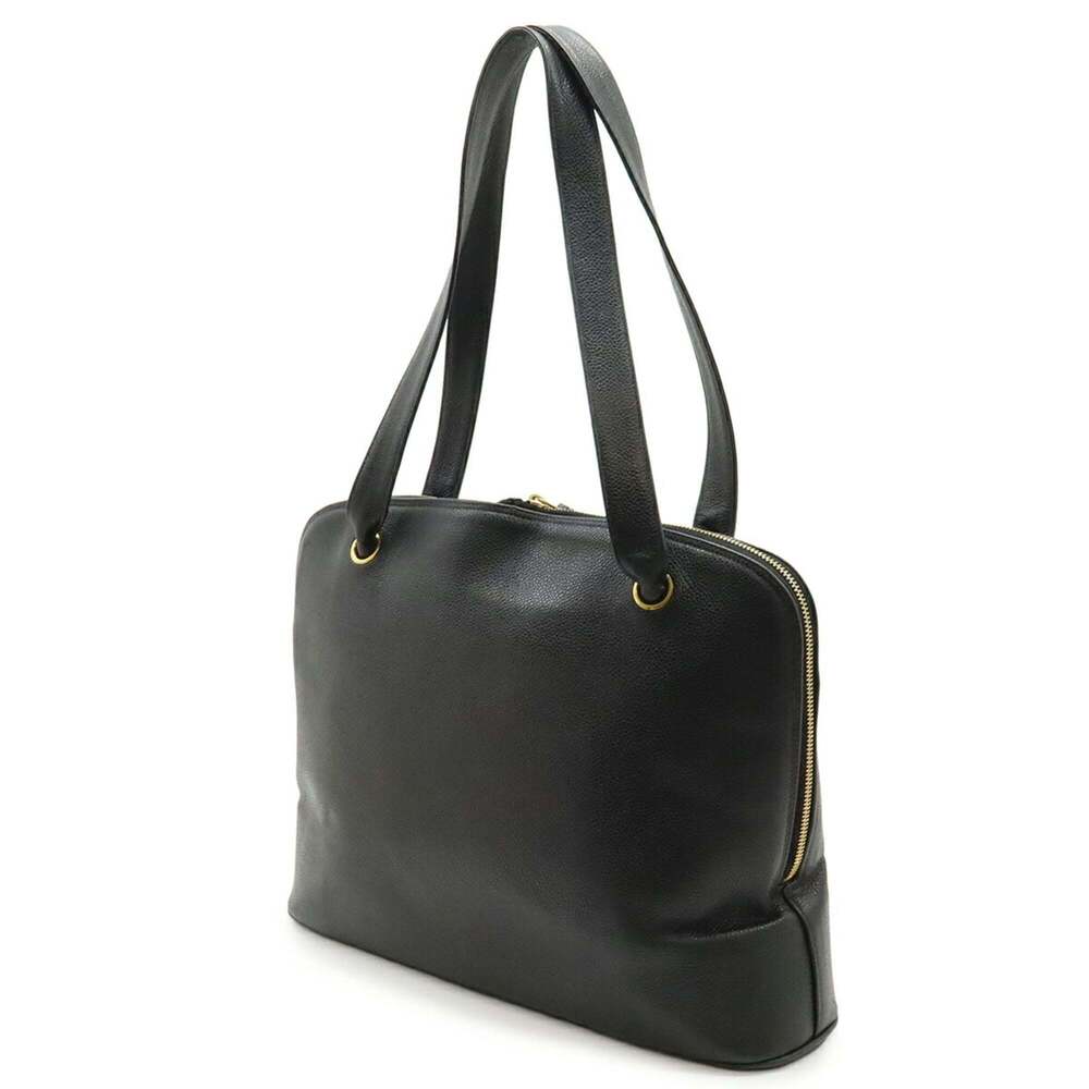 CHANEL Black Caviar Leather Logo Shoulder Bag - Picture 3 of 10